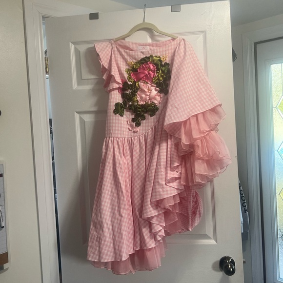 Pink Gingham Statement Dress - Picture 11 of 11